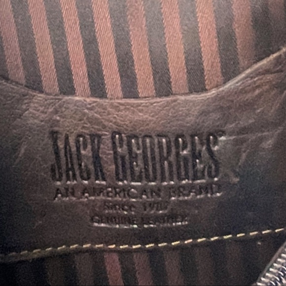 SOLD Jack Georges Voyager Dual Zip Crossbody Brown - Picture 10 of 14